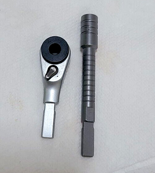 Two piece High Quality Leatherman compatible ratchet W/ New Bit extender