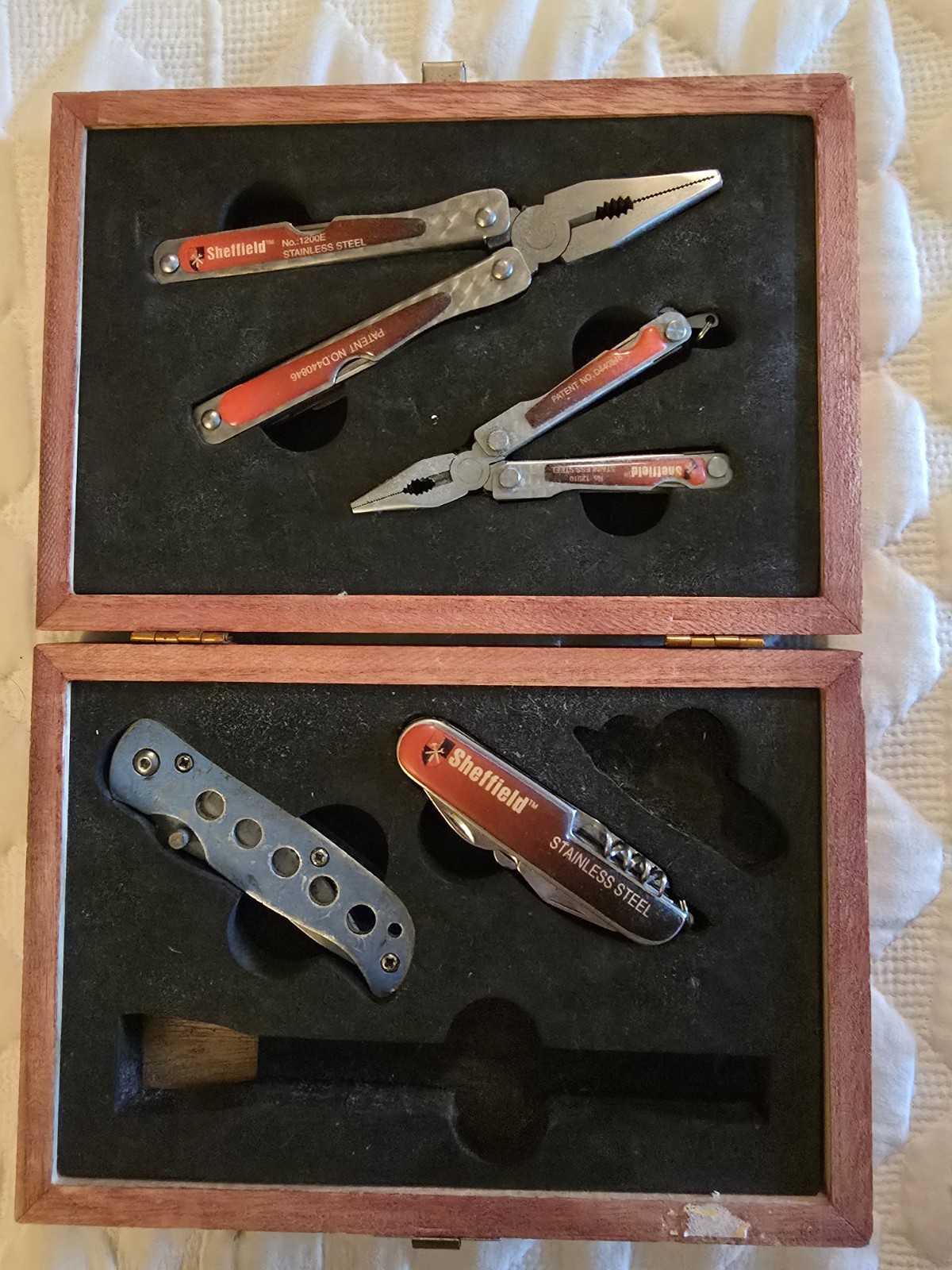 Sheffield Multitool Set 4 Piece Missing 2 Pieces Stainless Steel Original Box