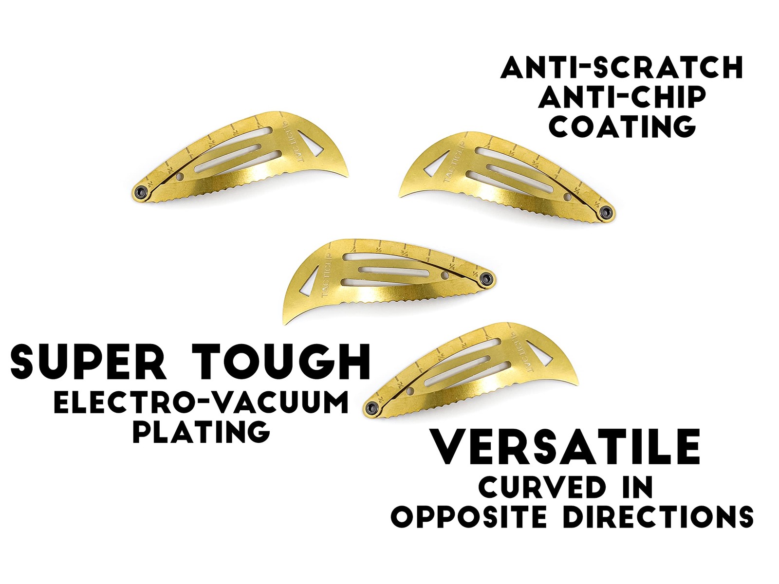 4 Pack – Light Tan Tactical Hair Clips, Multitool Snap Barrettes – Multi-Func…