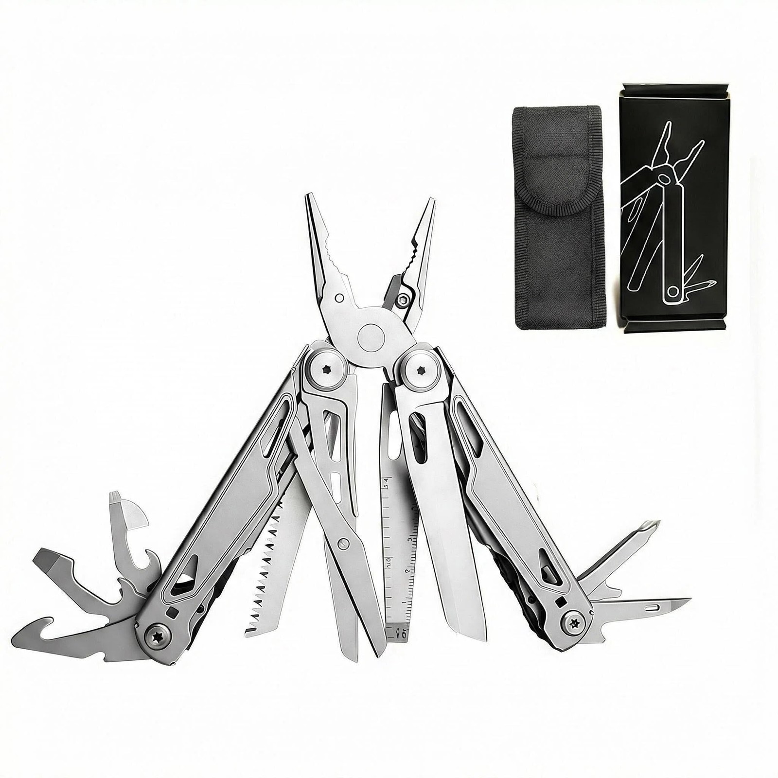 Multitool, 28-in-1 Stainless Steel Multi-Tool with Pocket Knife, -locking Pli…