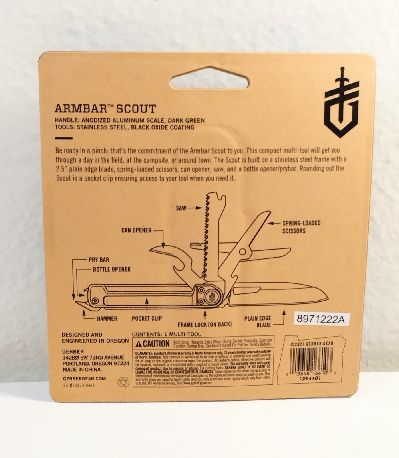 Gerber Armbar Scout Multi-Tool Color: Dark Green