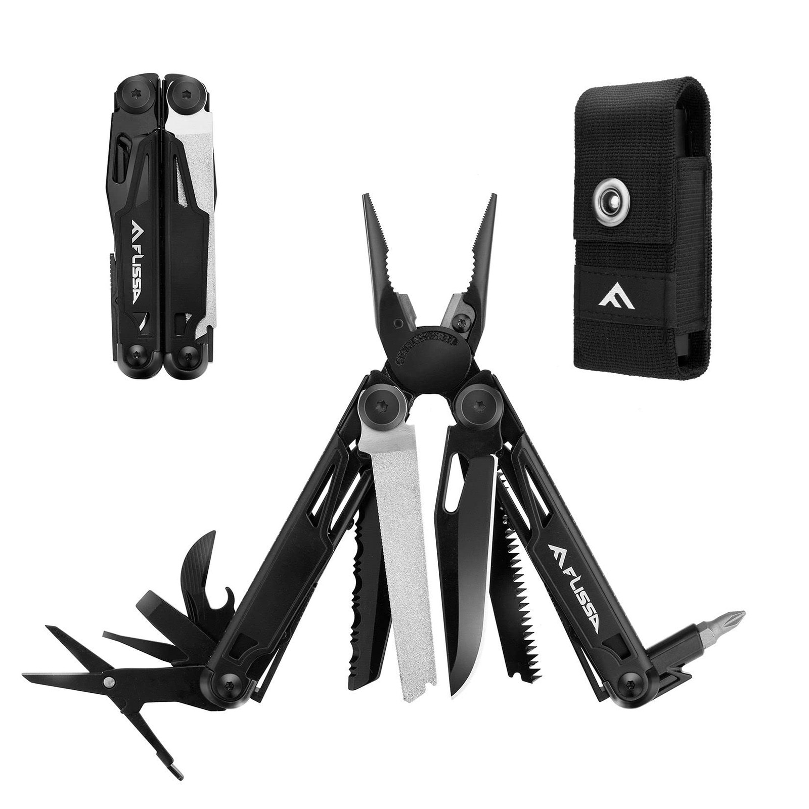 Multitool, 16-in-1 Multitools with Sheath, Stainless Steel EDC Multitool, Poc…