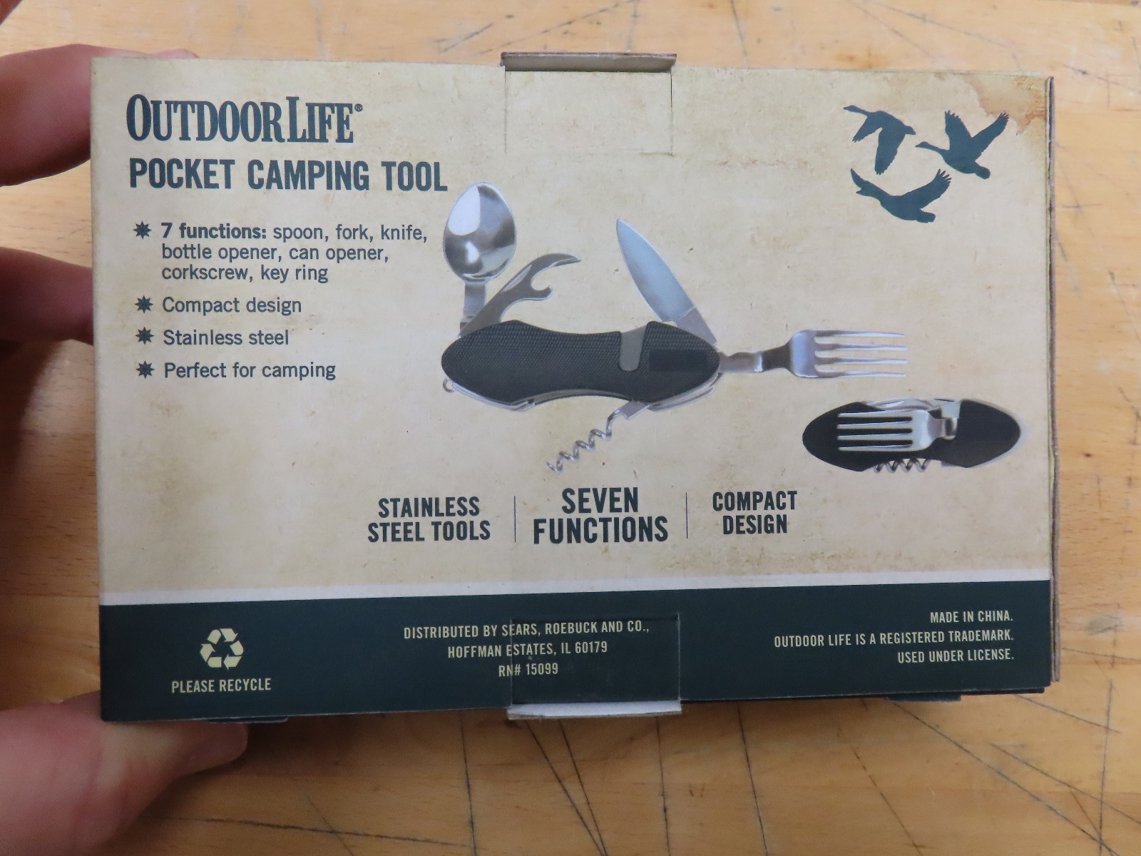 6 x Outdoor Life Pocket Camping Tool, 5 Blade Pocket Knife-Blue (GMP0133SR-400)