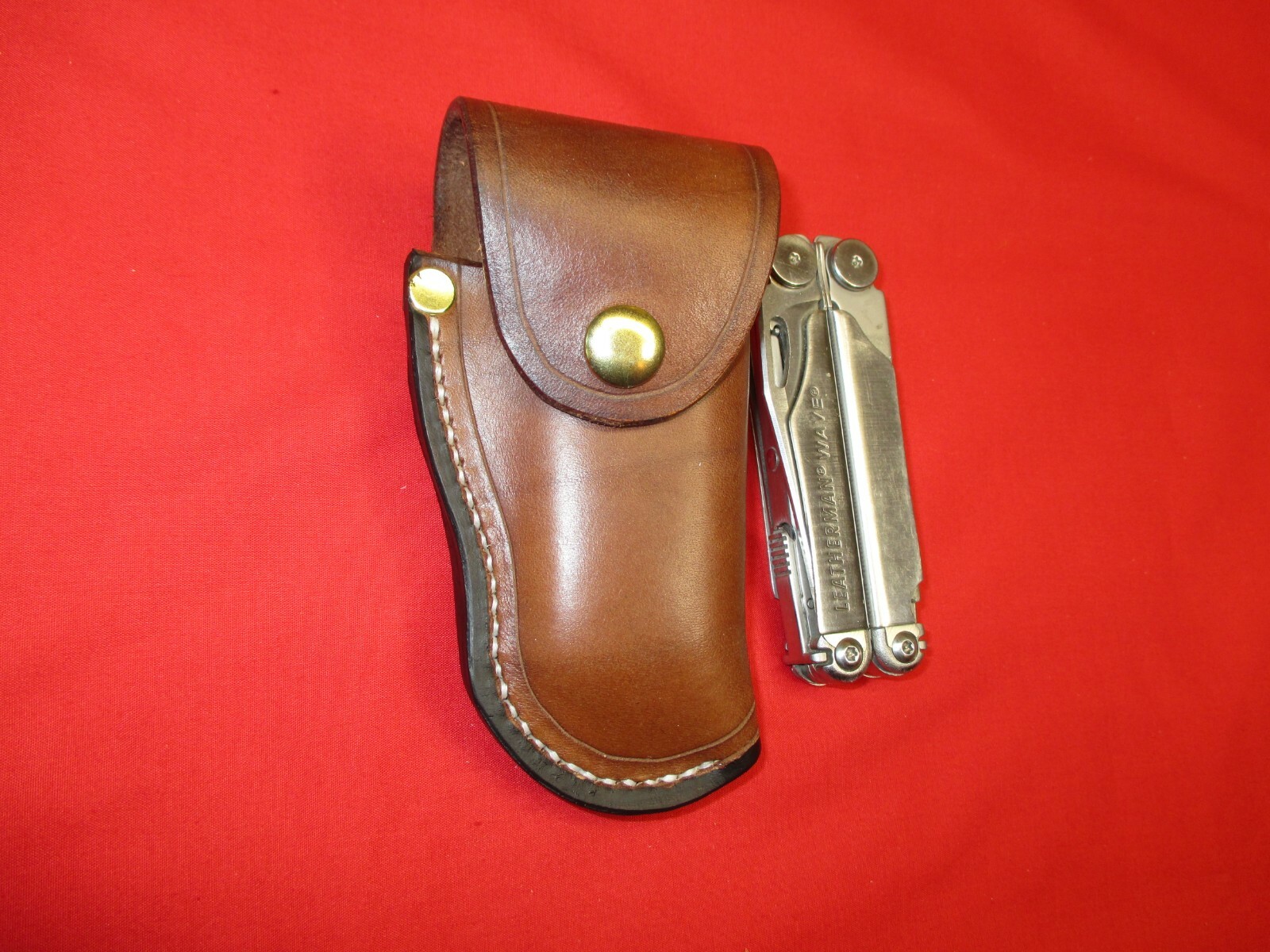 Leather Sheath for LEATHERMAN WAVE MULTI TOOL Western Holster Shaped