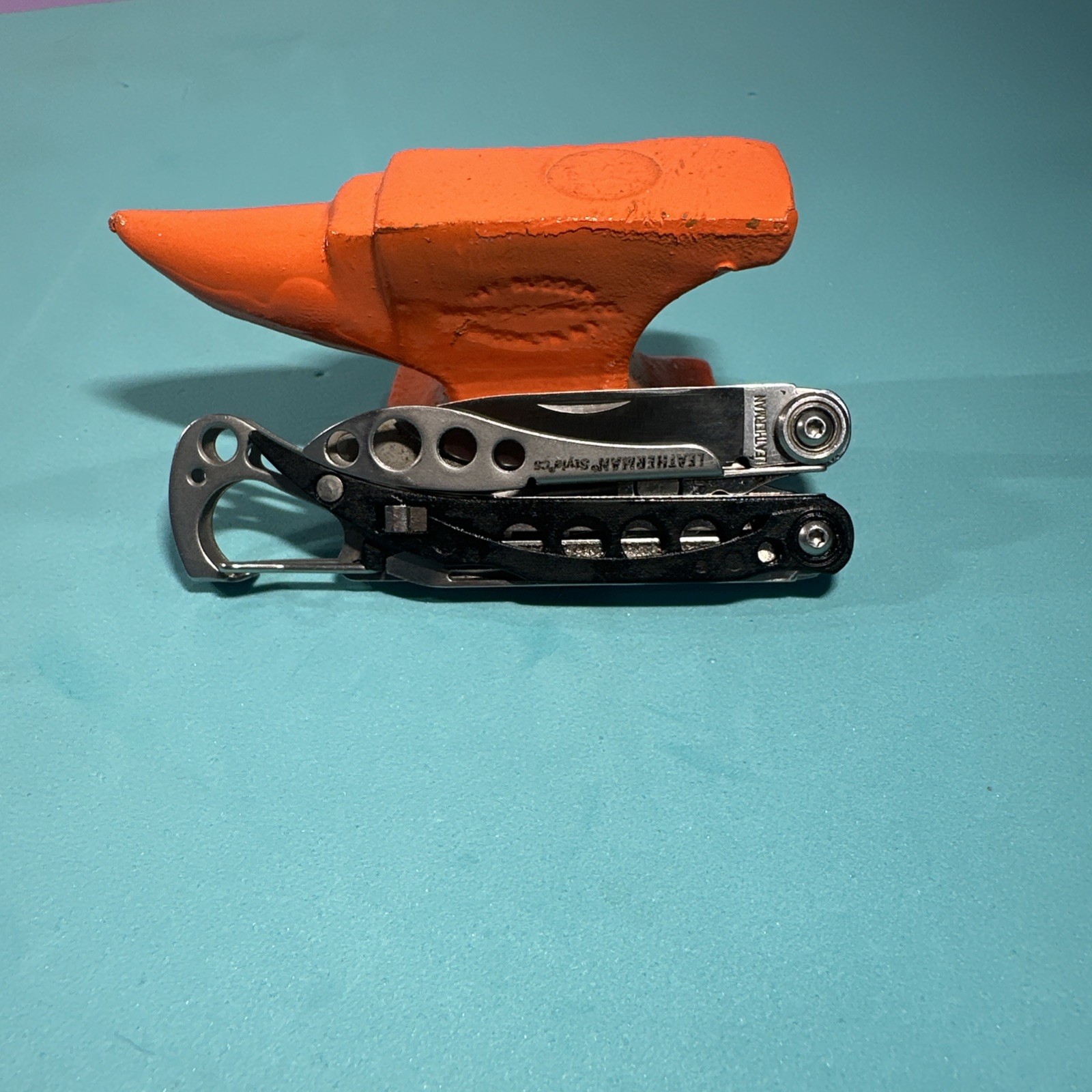 LEATHERMAN STYLE CS Black 6 Multitool Carabiner Knife File USA Retired NICE COND