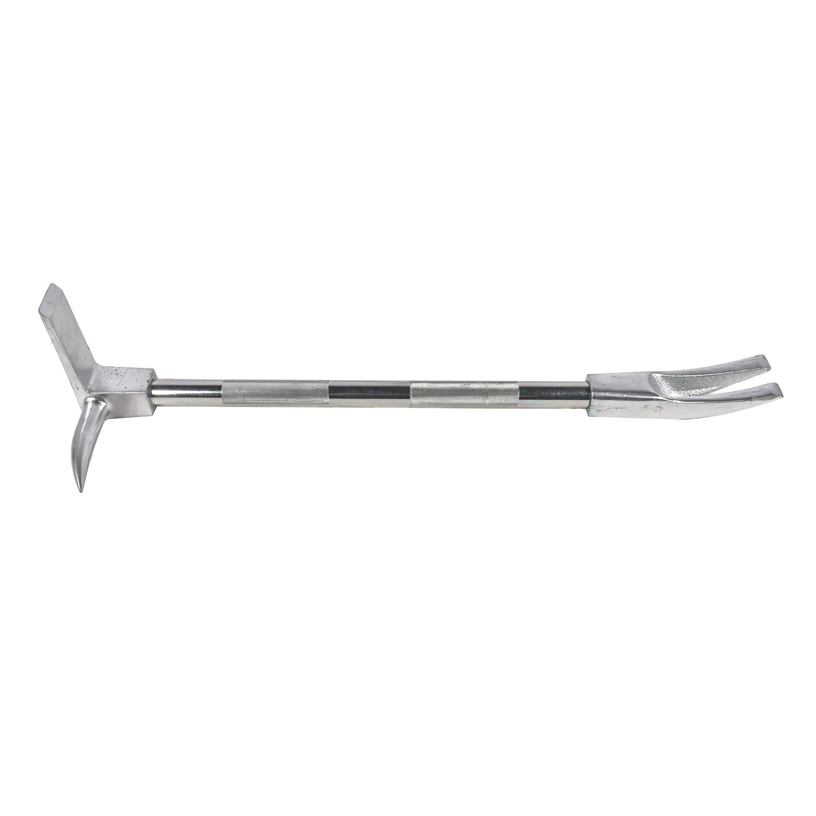 30″ Silver Steel Halligan Bar, One-Piece Firefighter Forced Entry Breacher Tool