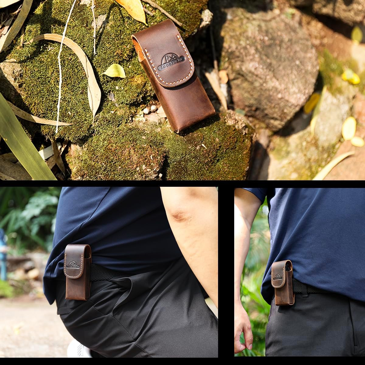 Leather Multitool Sheath for Leatherman Wave & Wave+ – Multitool Holster for Bel