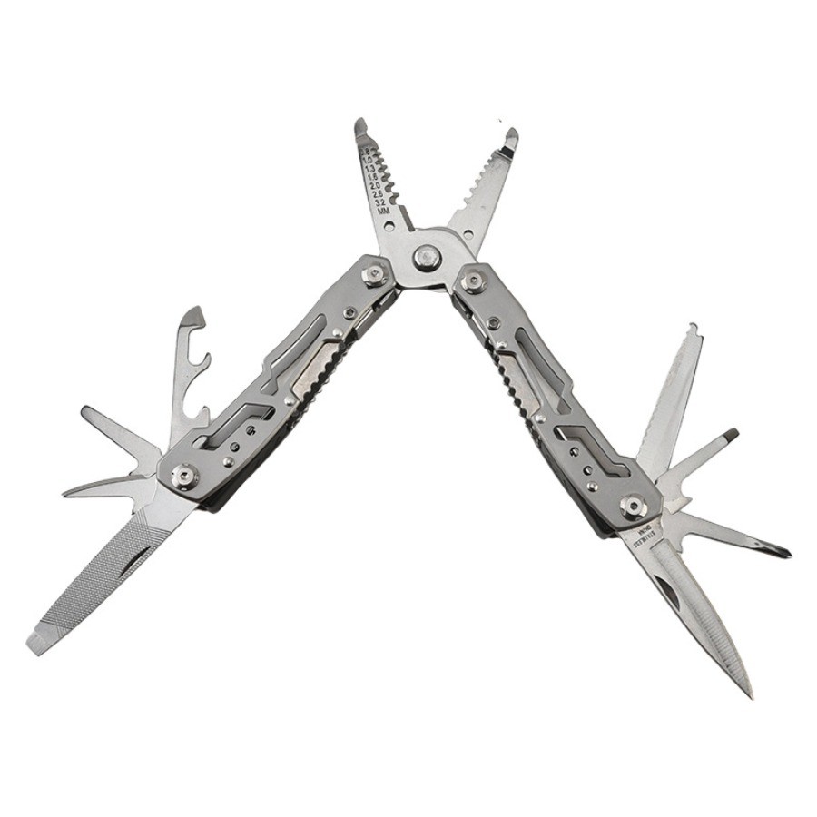 Full Steel Multi Tool Pliers Folding Knife Tiger Pliers Outdoor Emergency Kit