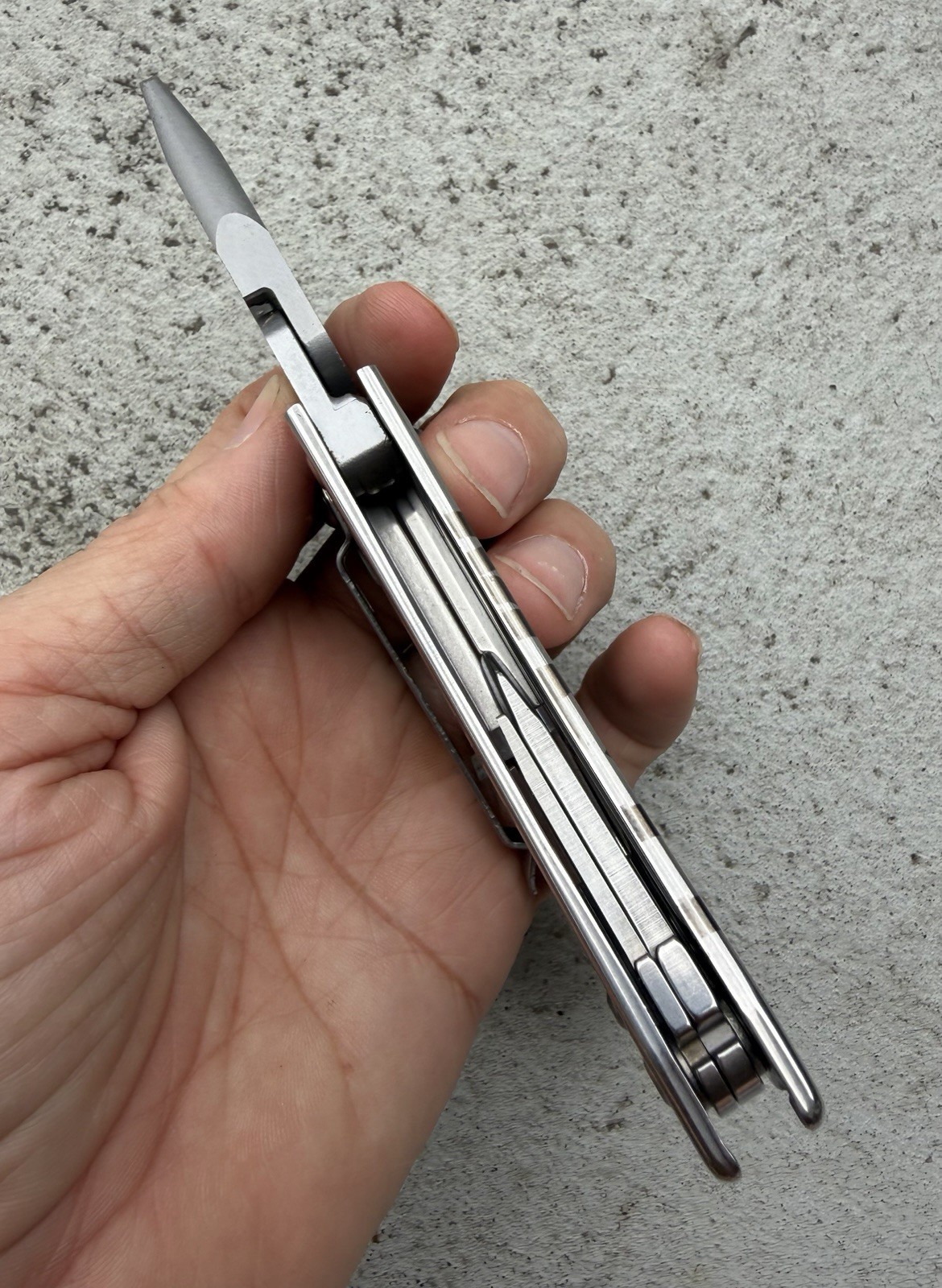 LEATHERMAN REV ADVERTISING “MSH” “APS” MULTI TOOL W/POCKET CLIP, EXCELLENT