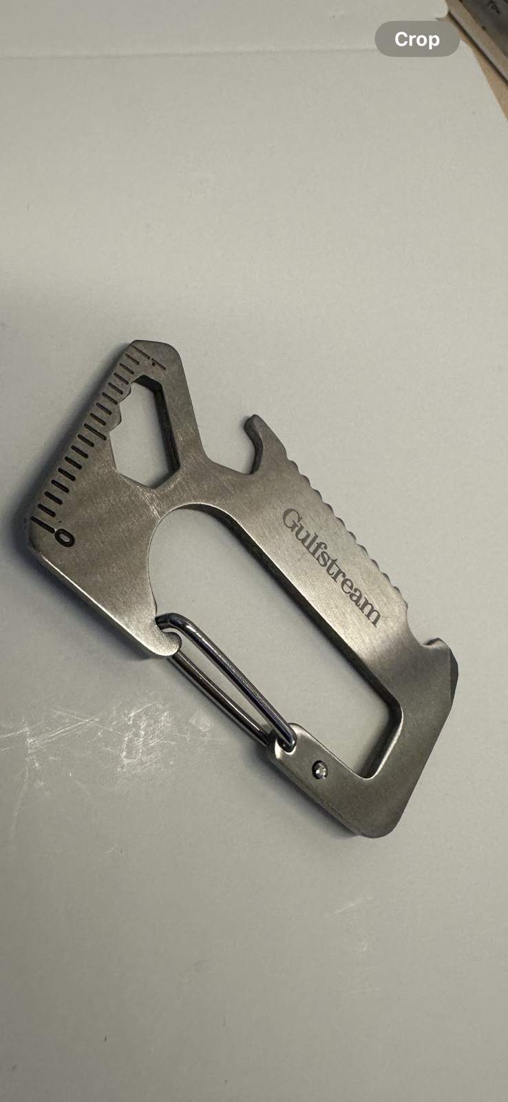 “Gulfstream” Branded Everyday Carry (EDC) Pry Bar Keychain Carabiner 2.5”