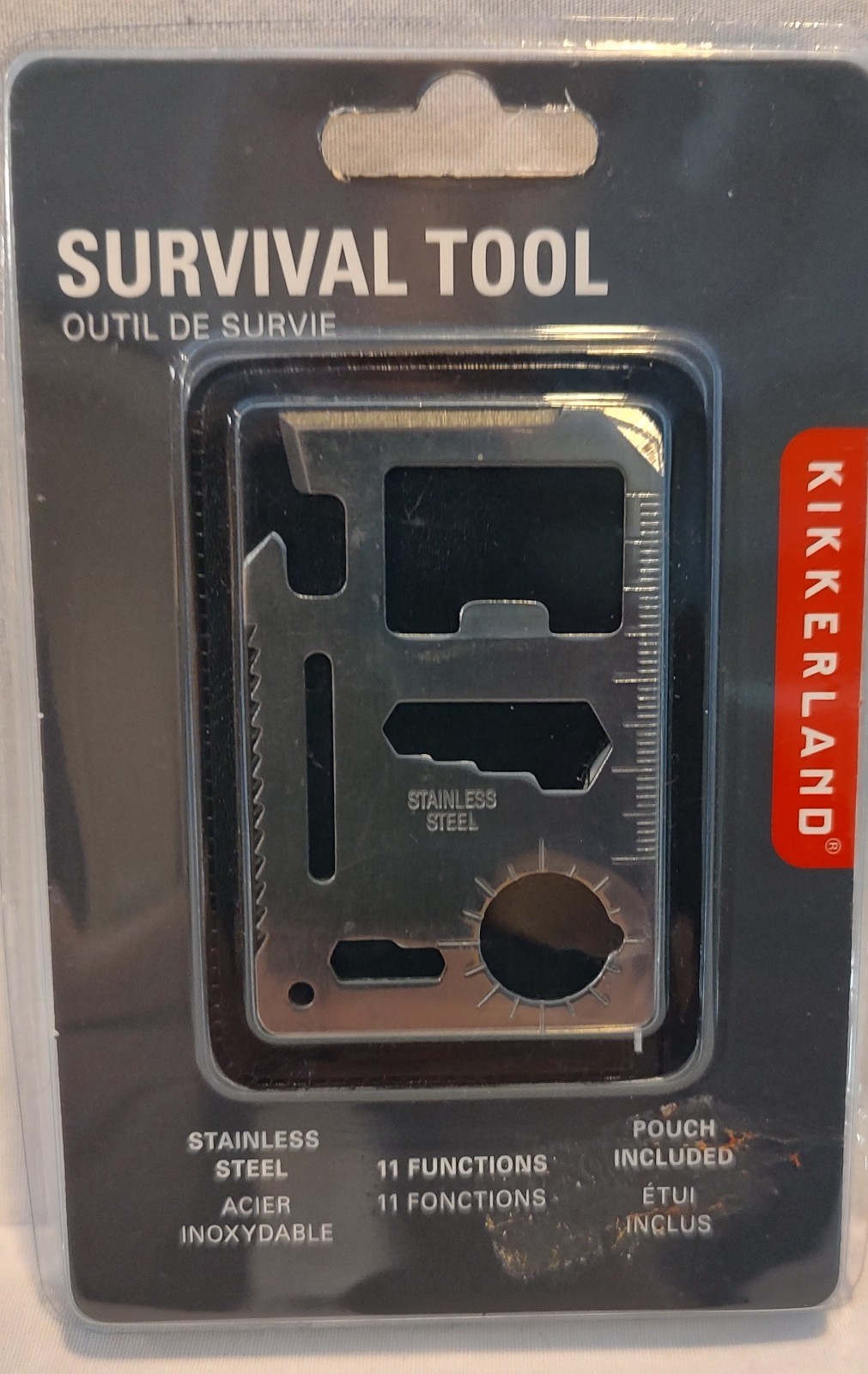 Kikkerland Pocket Survival Tool 11 Function, with Storage Pouch – NEW