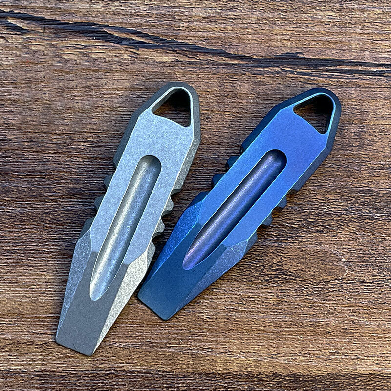 HotTitanium Alloy Pocket Mini Pry Bar Crowbar EDC Tool Key chain PendantNecklace