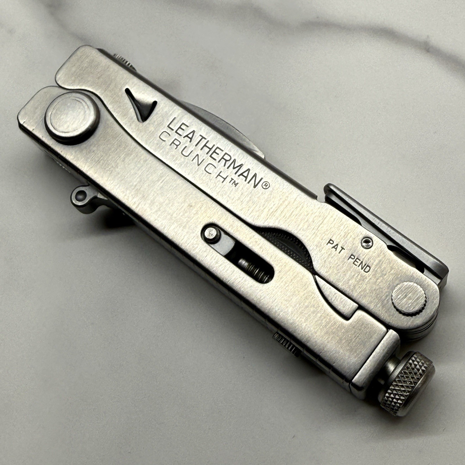 Leatherman Crunch multitool, 100% leather sheath. Made in USA in 2006