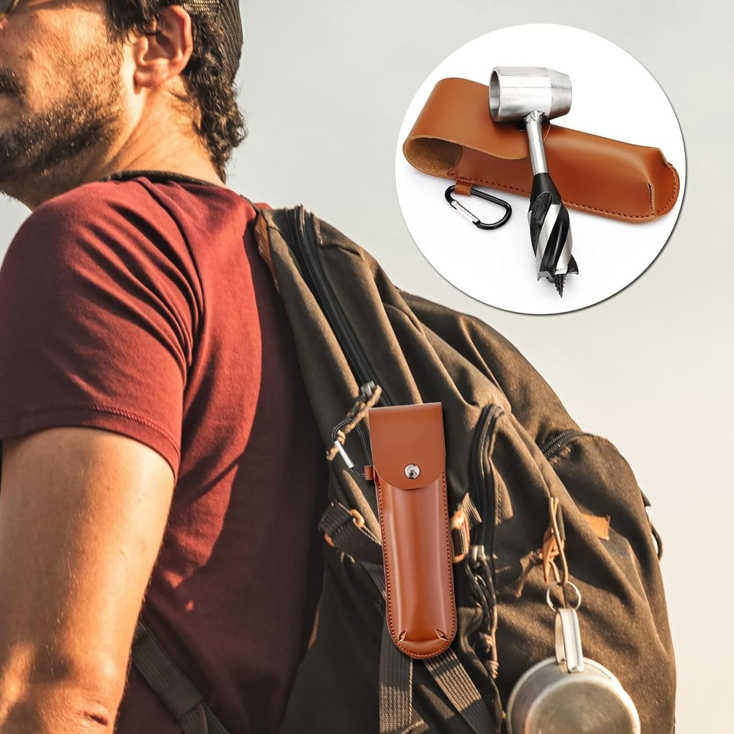 Survival Settlers Tool Bushcraft Hand Auger Wrench Scotch Eye Wood Drill Manual