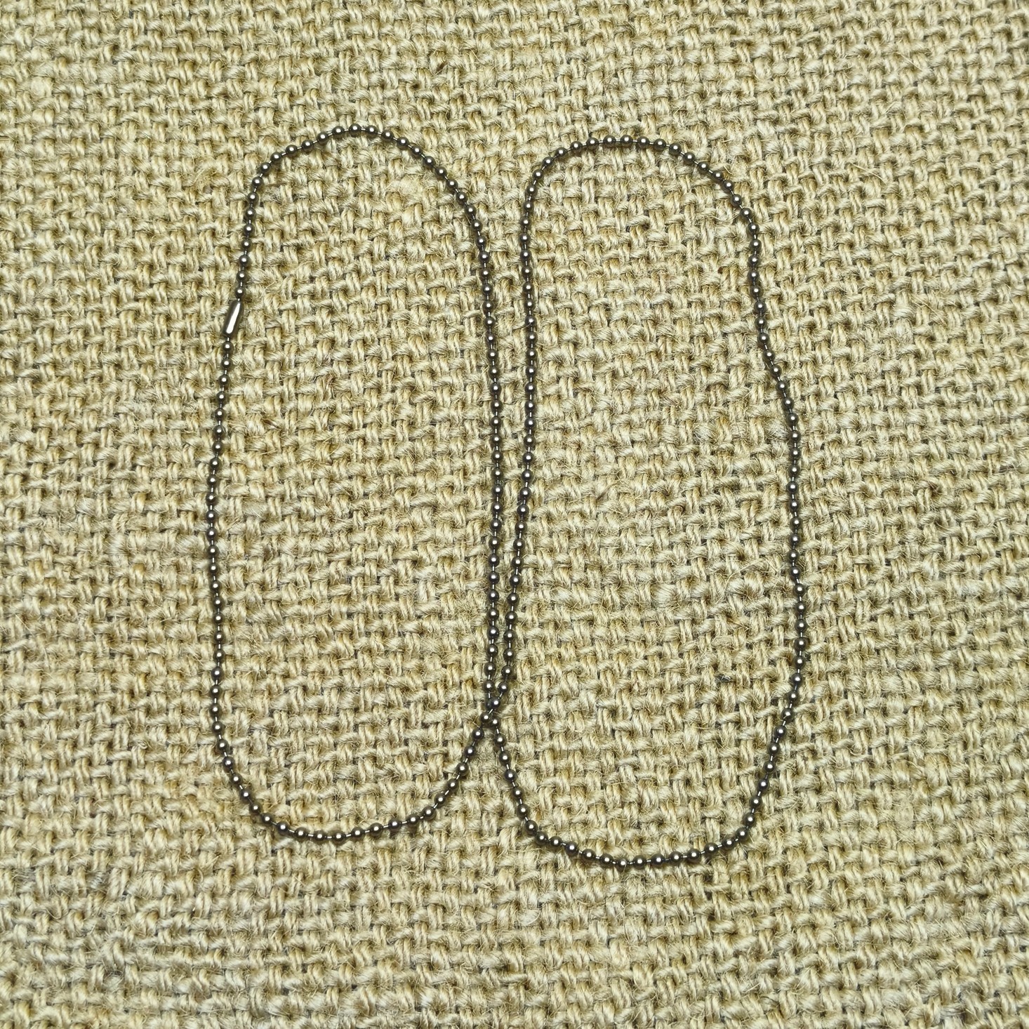 EDC Anti-allergy Pure Ti Chain Ball Bead Necklace 2.4x650mm