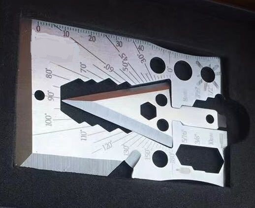 One Tool Pro Stainless Credit Card Tool 30+ Tools Pocket Survival Axe, Arrowhead