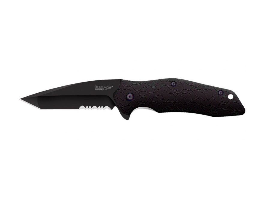 Kershaw Kuro Assisted Opening Pocket Knife 3.125″ Partially Serrated Tanto Point