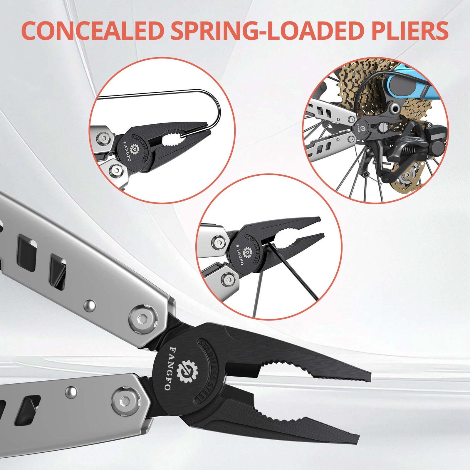 Multitool 17-in-1 Stainless Steel Multi Tool with Pocket Knife Needle Nose Pl…