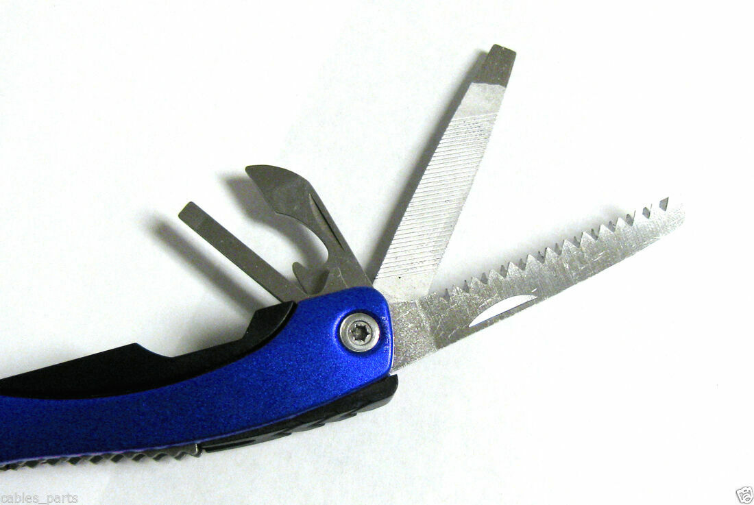 9in1 Outdoor Survival Stainless Steel Multi Tool Plier Portable Camping Kit Blue