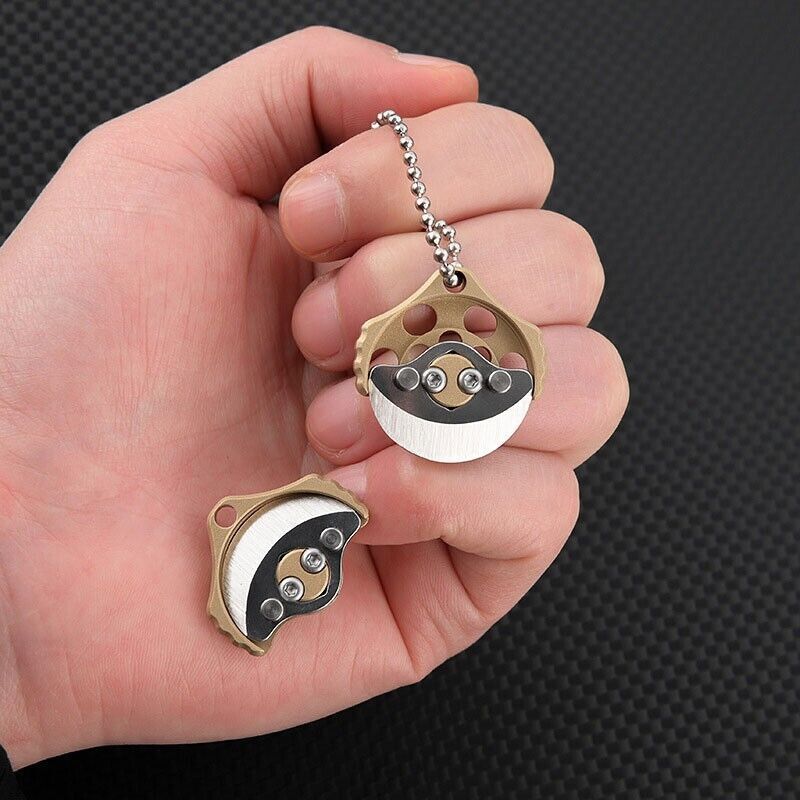Mini Brass Creative Pocket Keychain Knife Portable Outdoor EDC Pendant Tool