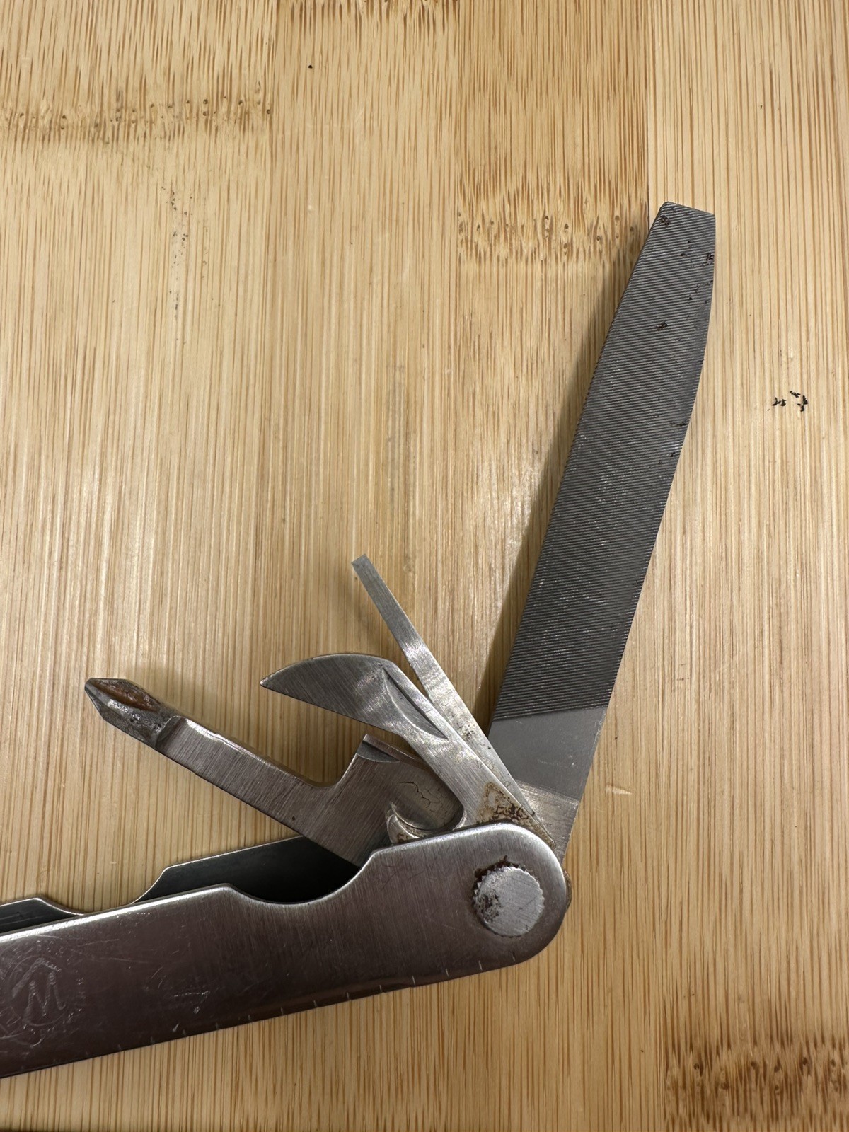 Vintage Leatherman PST Silver Multitool with Marlboro County Store Branding USED