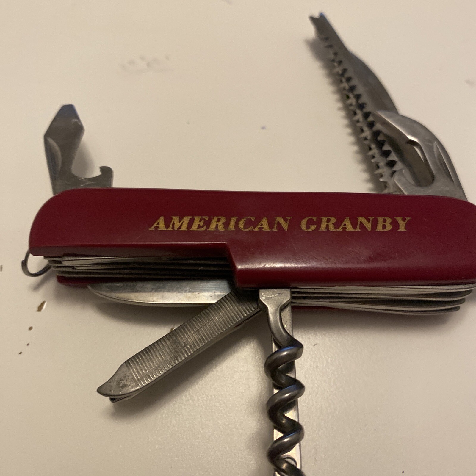 Vintage American Granby Water Pump System Multi Purpose 12 Tools Promo Knife