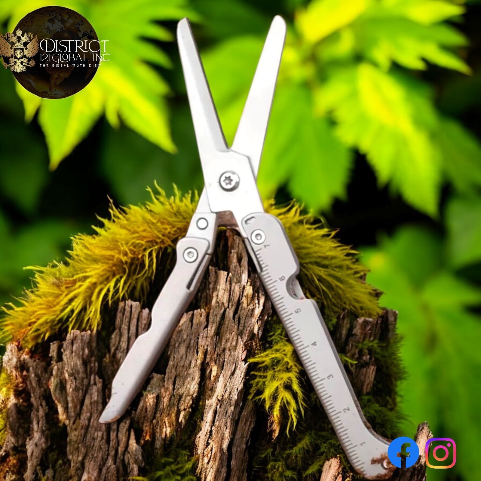Compact Multi Tool Folding Stainless Steel Scissors For Bug Out Bags EDC