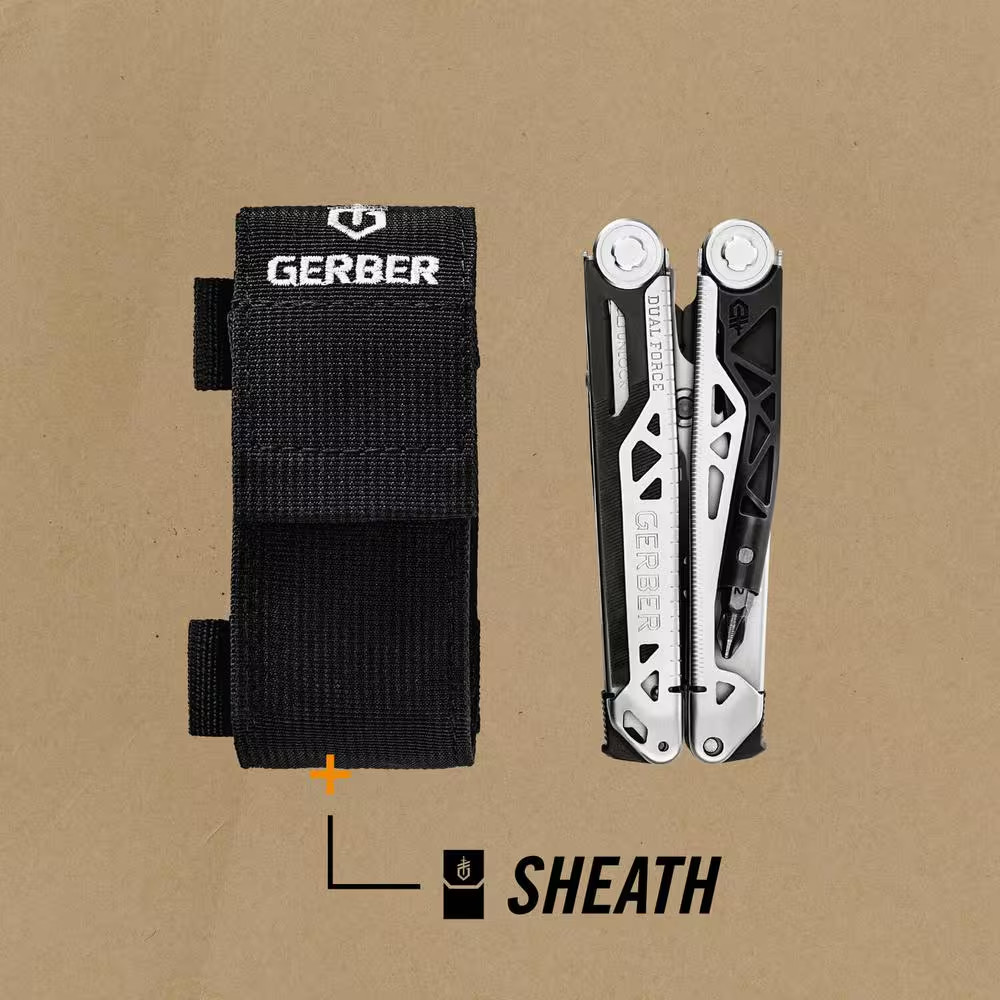 Dual Force 12-N-1 Plier Multi-Tool with Sheath