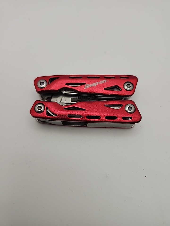 Snap-On Tools Red Multi-Tool Folding Pocket Knife w/ Pliers – Compact Tool