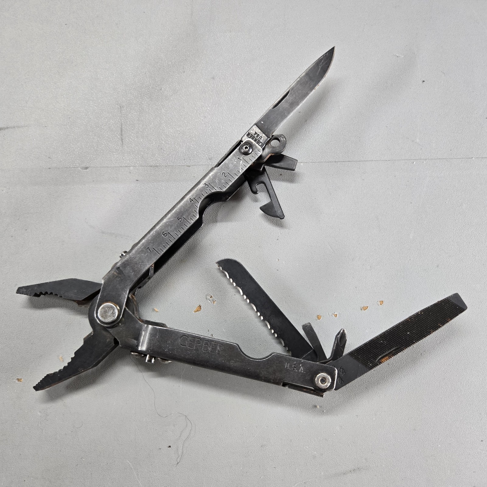 Vintage USA Gerber MultiTool Blunt Pliers Patent #5142721-#5212844 Stainless