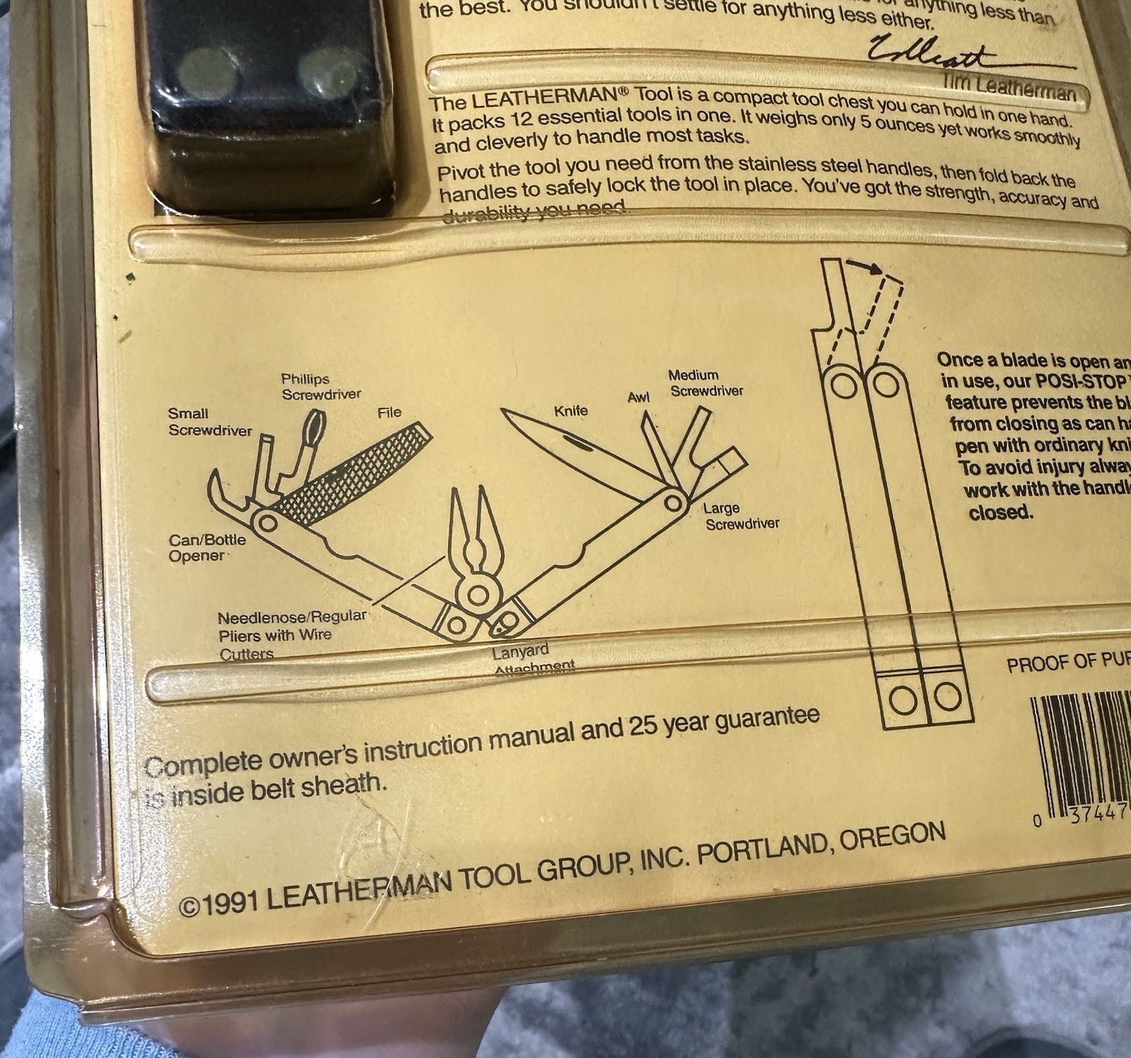 RARE 1991 Leatherman Original PST Multi-tool W/Sheath Blister Pack Sealed New