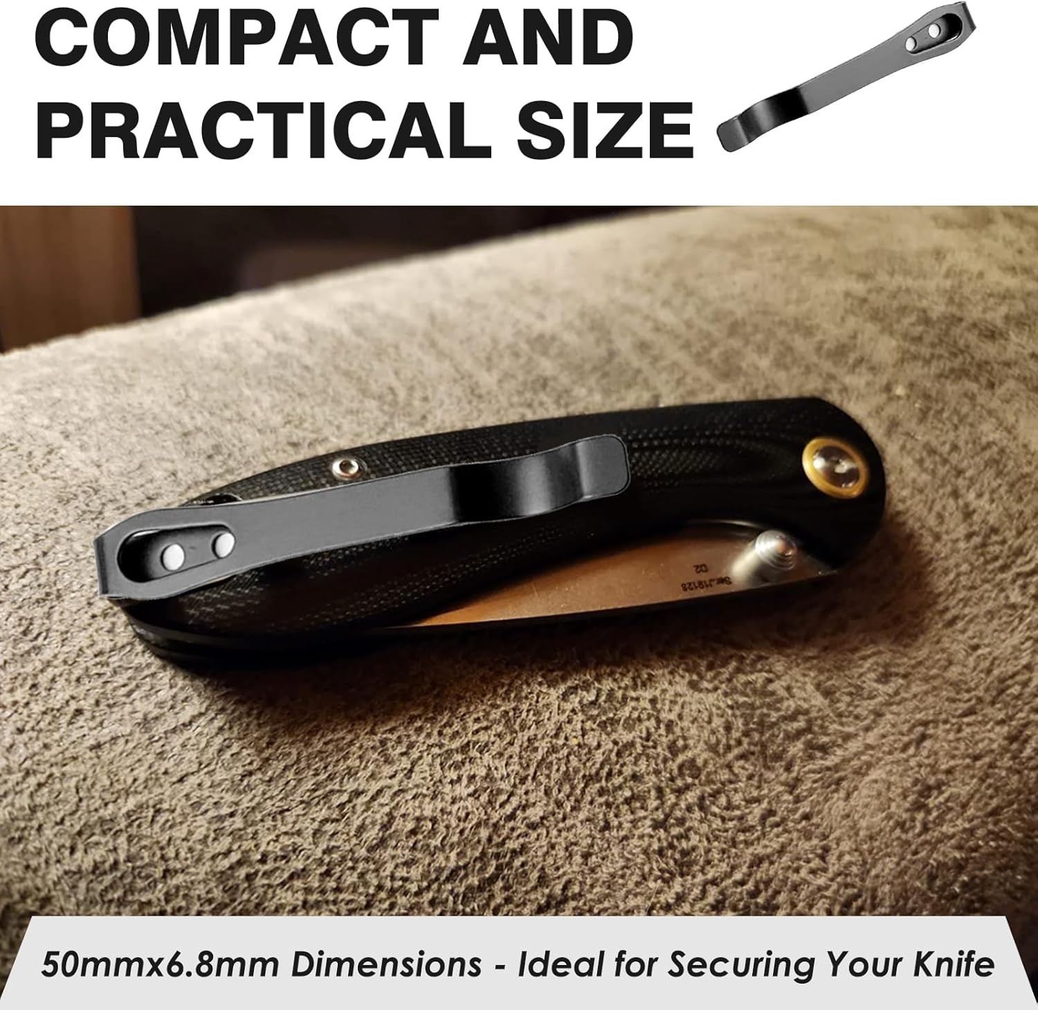 2 Pack Knife Pocket Clip Deep Carry Pocket Clip Replacement for EDC Knife Recess