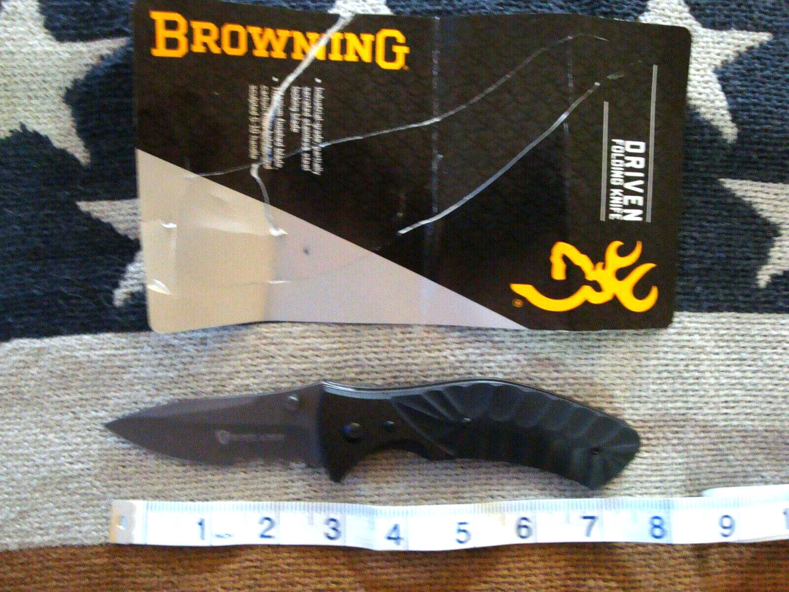 NEW – Browning -folding knife -SS- steel – titanium finished blade – G 10 handle