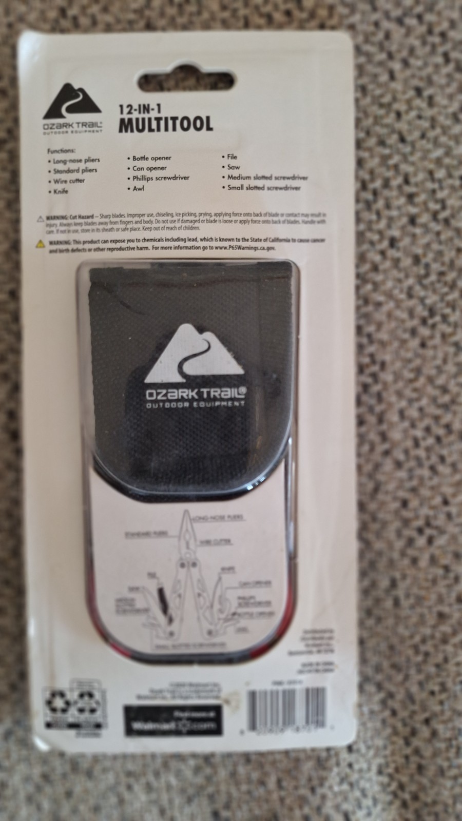OZARK TRAIL 12 IN 1 MULTI TOOL PINK HANDLE STAINLESS STEEL W SHEATH NEW