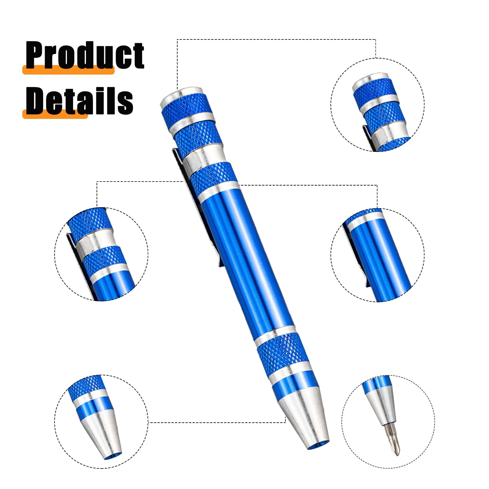 4 PCS 8 In 1 Multitool Pen Screwdriver Mini Set Handy Tool, Magnetic Portable…