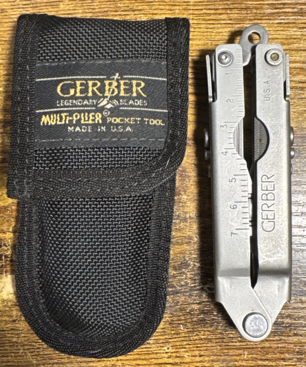 Gerber Multiplier Tool Pocket Knife #55800 In Box~Vintage~Broad Nose