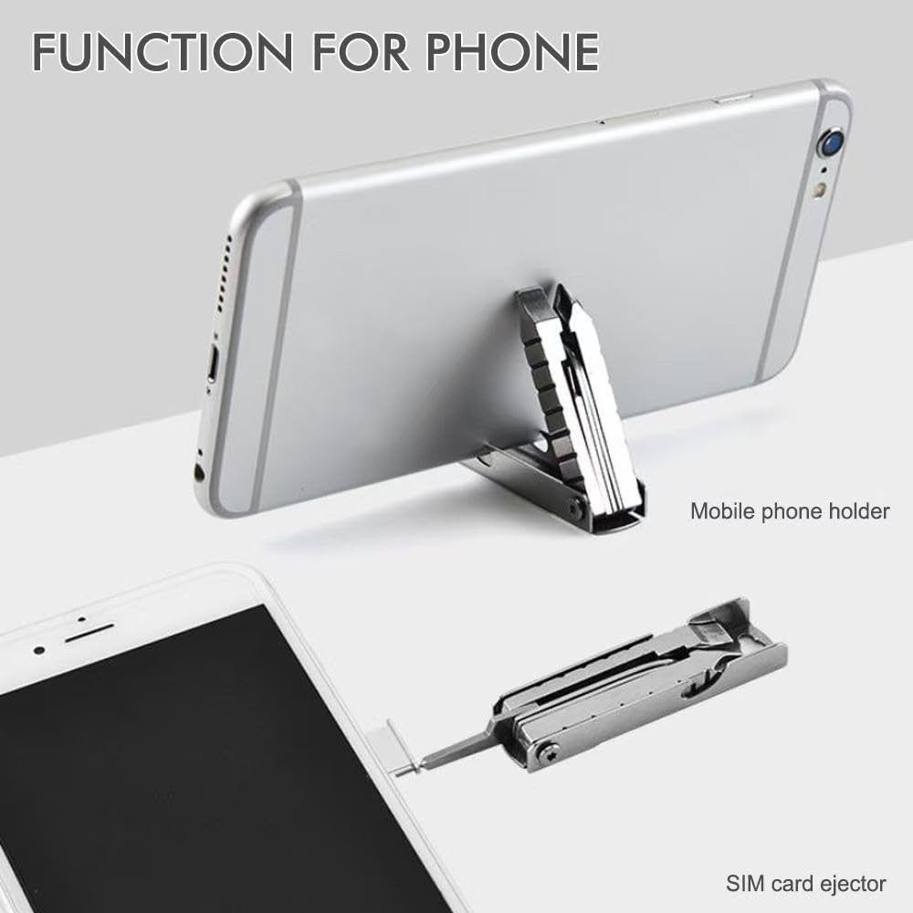11-In-1 EDC Multi Tool with Pocket Knife for Men, Stainless Steel Bottle Opener
