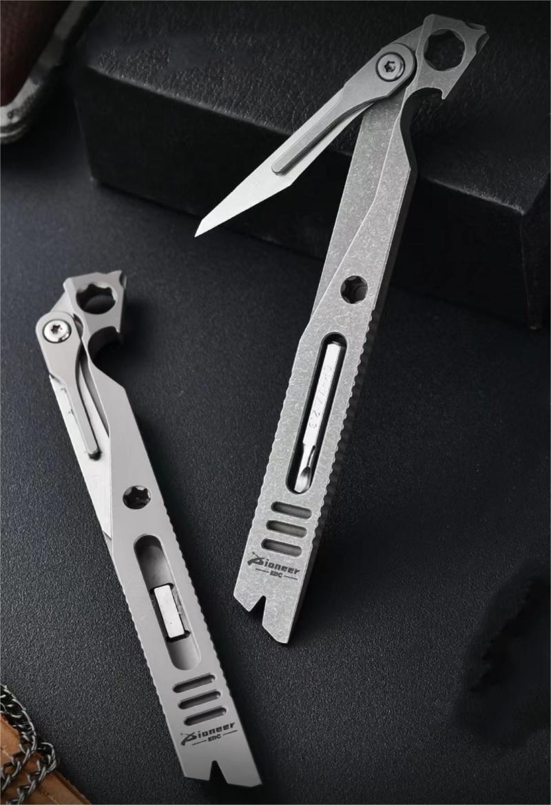 New EDC Pry Bar Crowbar Bottle Opener Wrench Utility Knife Pocket Tools