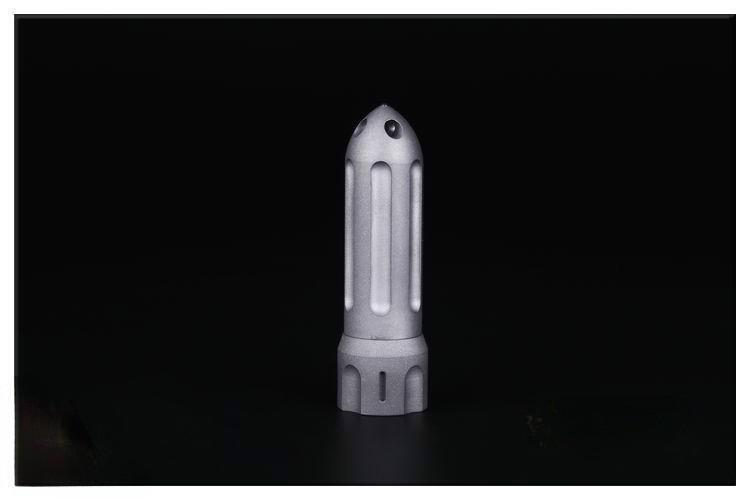 EDC Titanium Rocket Shape Pill Case Holder Container Organizer Keychain Pendant
