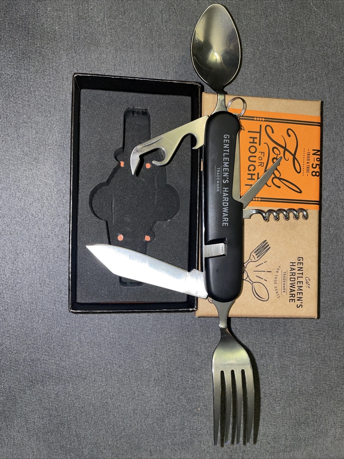 Gentlemen’s Hardware 6in1 Camping Cutlery Tool Food for Thought No 5 knife fork