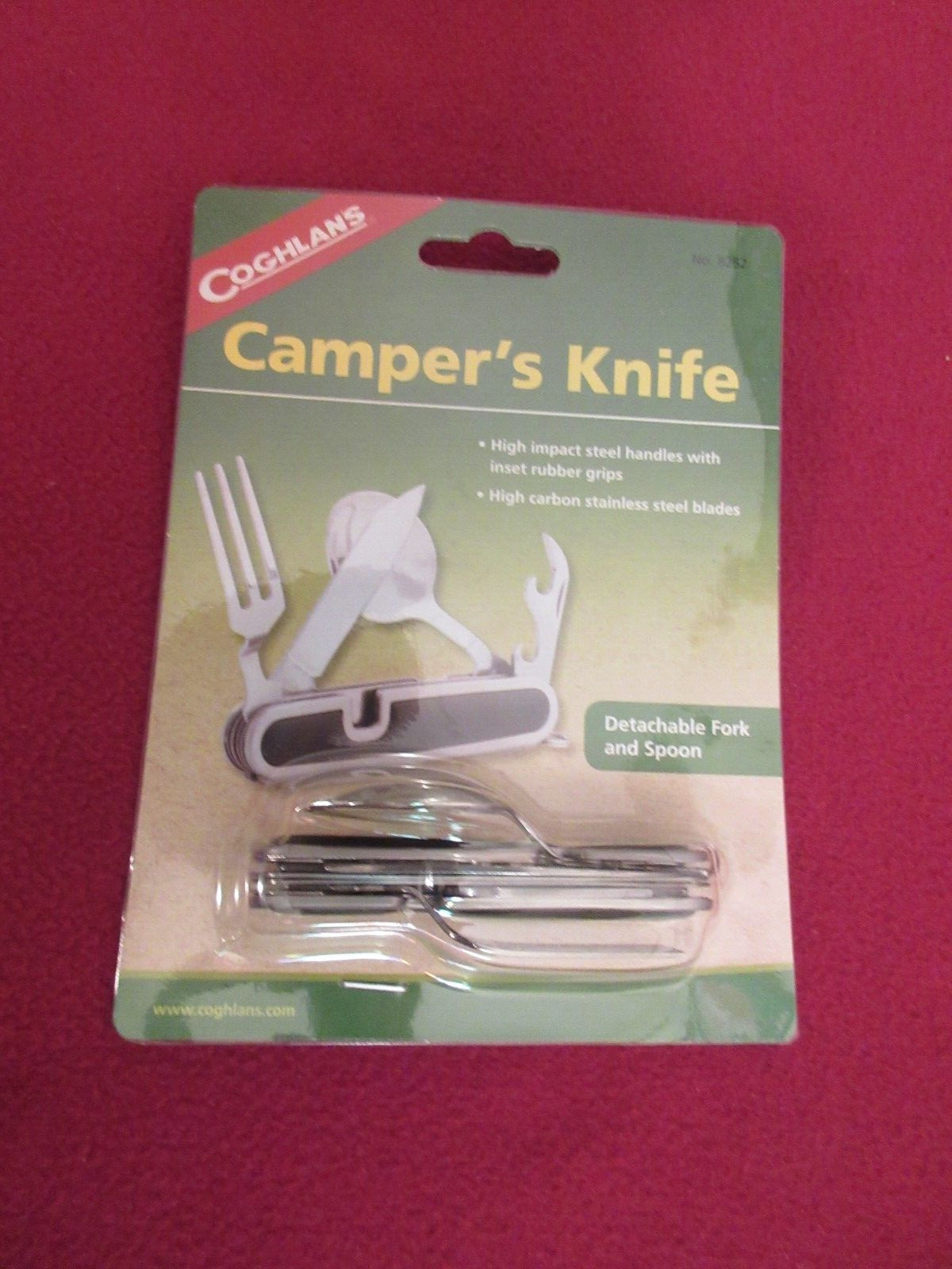 COGHLANS CAMPERS KNIFE HOBO POCKET TOOL STAINLESS STEEL 5 FUNCTION UTENSIL SET