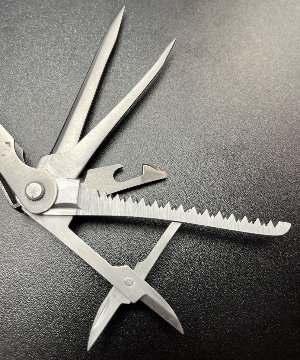 Vintage Barlow Multitool Pliers Knife Scissors Stainless Folding Tool