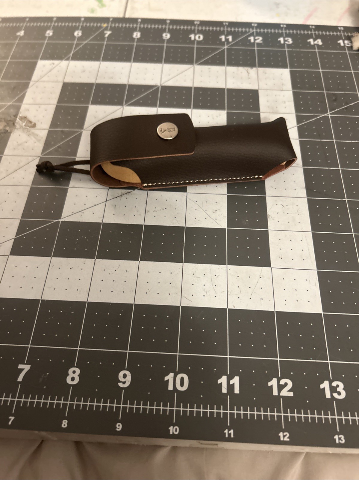 OPINEL No. 08 Stainless Steel With Leather Sheath INOX Number 8 Engraved Handle