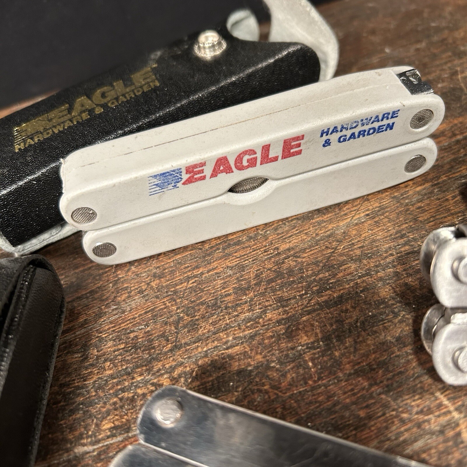Vintage Multi Tool Lot (4) Knife Pennzoil Eagle Coleman American Camper