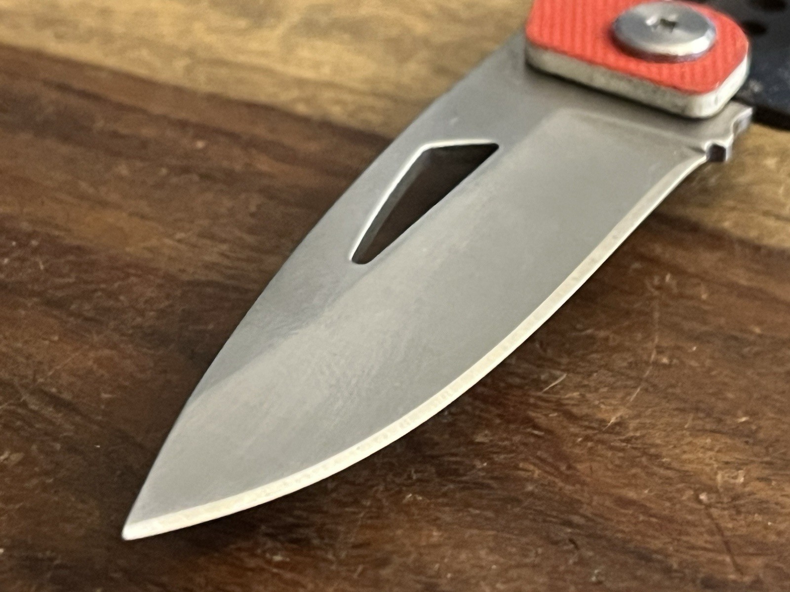 Snap-On BLACK /RED Pocket Knife SUPER NICE!! TSA Confiscated ~TASKCo
