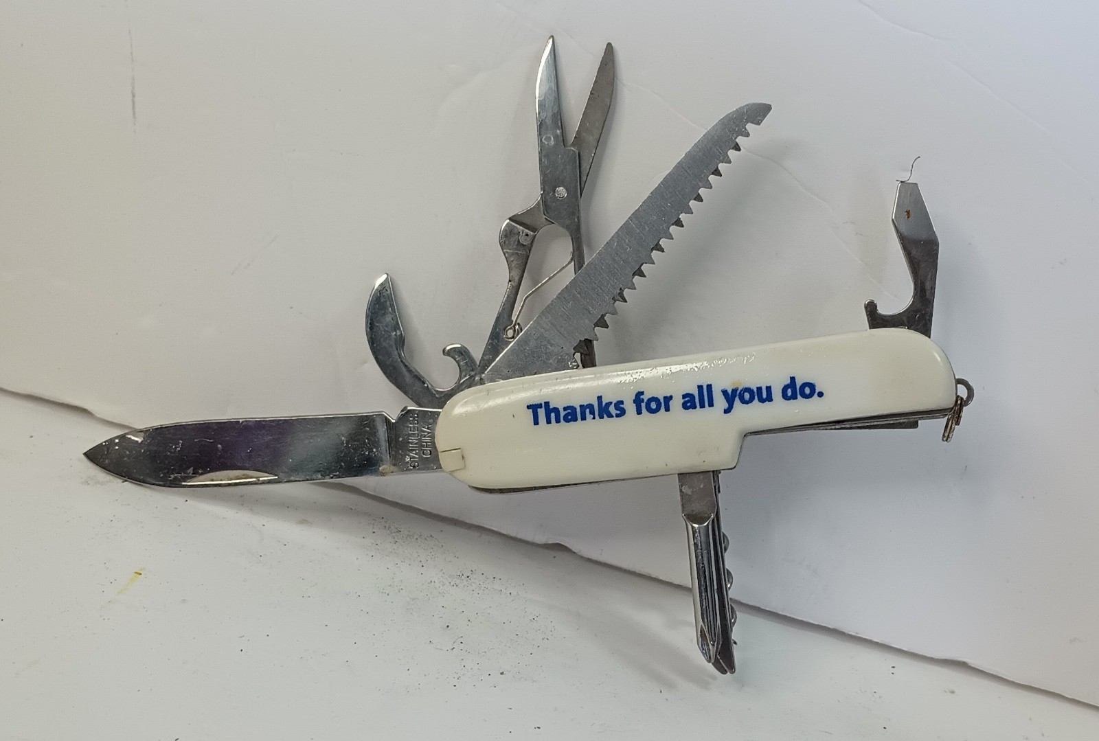 15 in 1 Multi Tool Pocket Knife Scissors Saw Corkscrew Fish Scaler Reamer File