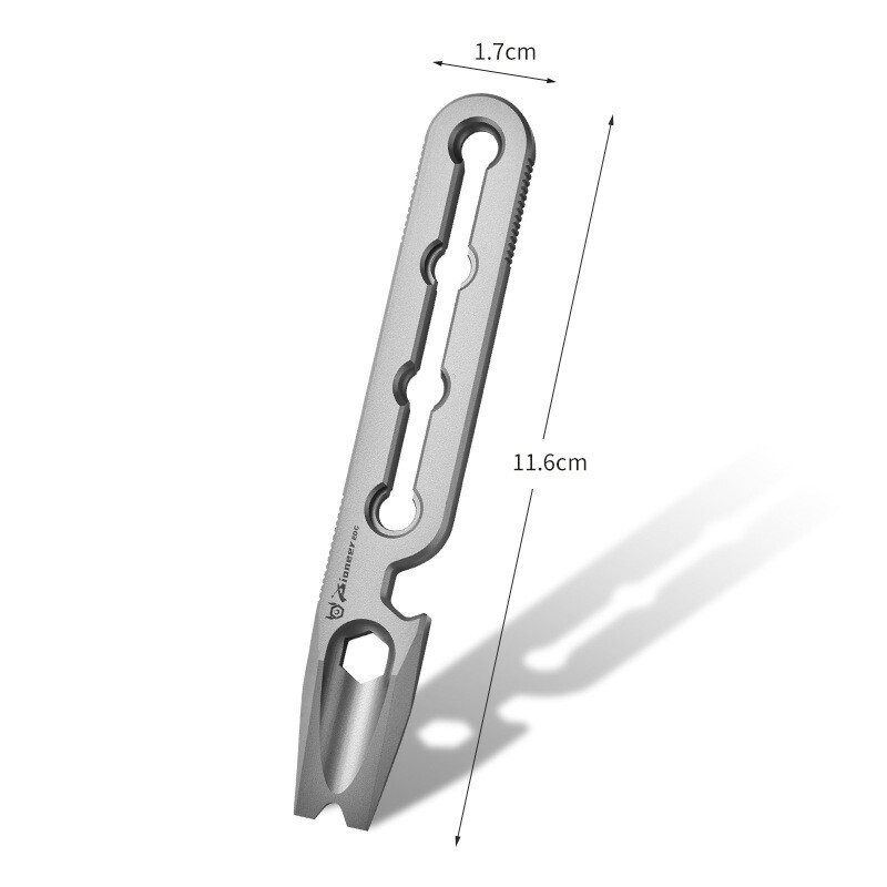 Titanium Pry Bar Crowbar Can Bottle Opener Wrench Outdoor EDC Pocket Multi Tools