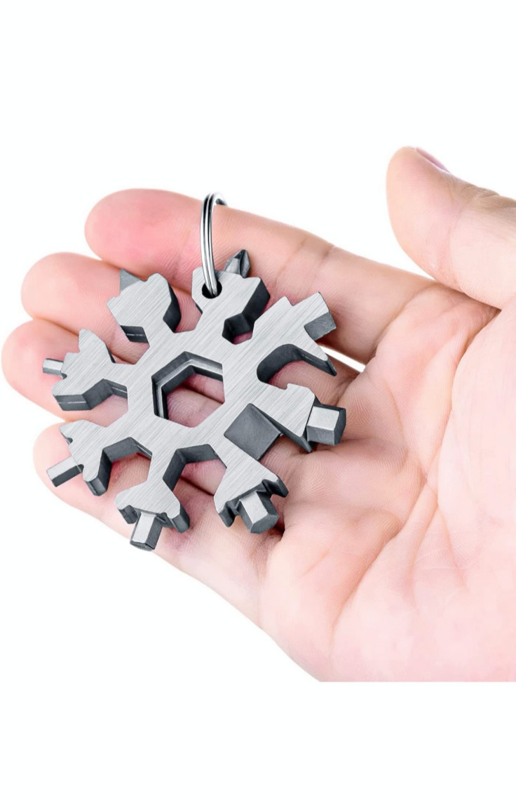 Black 18-in-1 Snowflake Multi-Tool Carbon Steel Multitool Screwdriver Opener