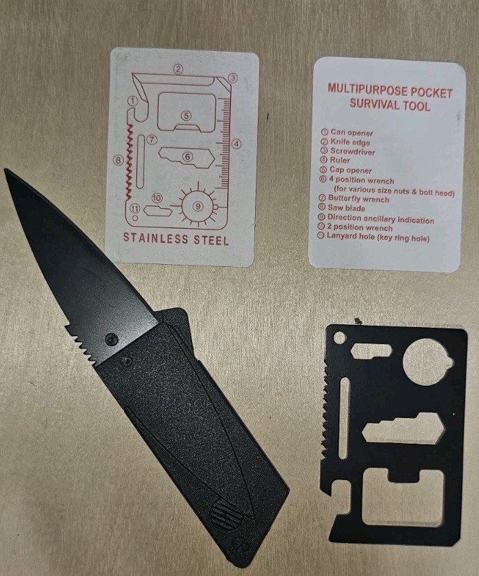 Credit Card Knife And Wallet 11 In 1 Multitool – Black