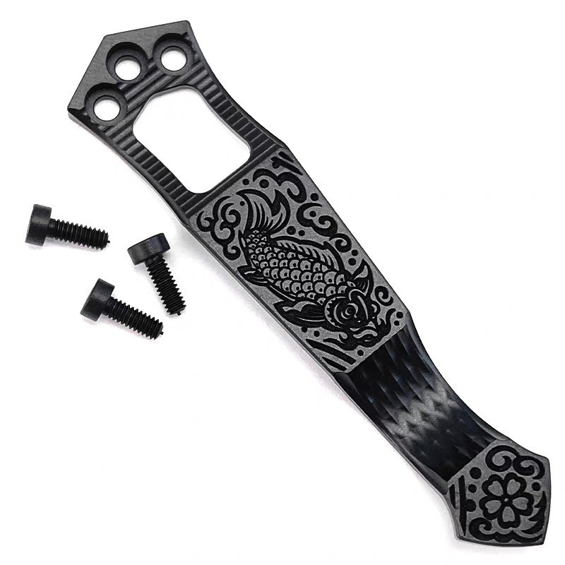 Ti2Steel Flame Titanium Pocket Clip for Emerson 3-Hole Koi Knife Clip